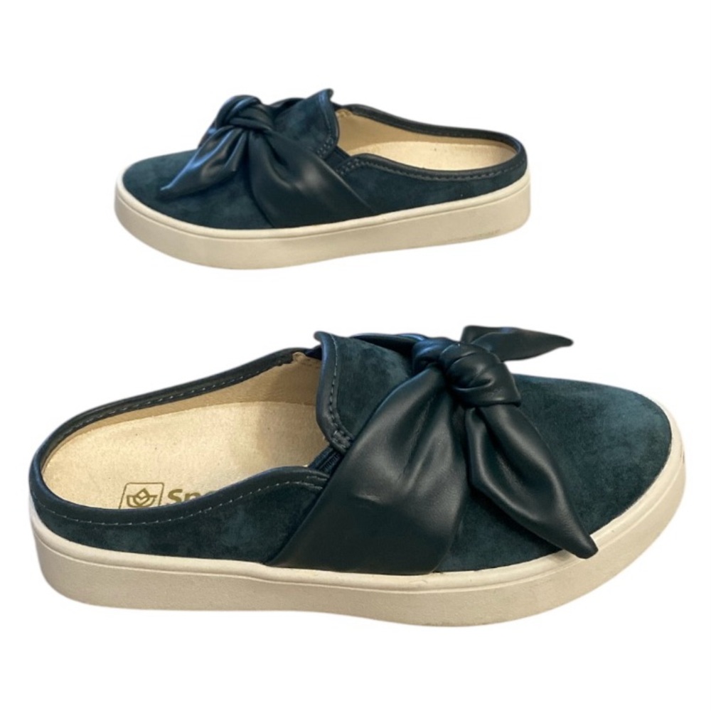 SPENCO Barbados WOMEN'S SLIDE MULE CLOGS SHOES EMERALD GREEN SUEDE SIZE 5B